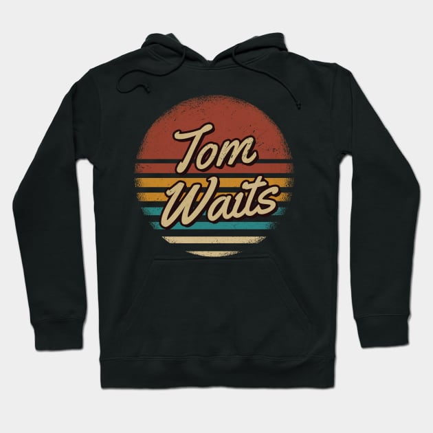 Tom Waits Retro Style Hoodie by JamexAlisa